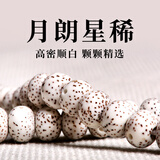 沐玛 文玩星月菩提手串男女手链项链108颗手把件海南原籽正月顺白高密素珠藏式阴皮老陈籽佛珠念珠礼物 海南琼珠料A++10×8桶珠