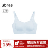 ubras侧收大杯背勾文胸收副乳内衣女大胸显小防下垂无钢圈胸罩粉底液 可调肩带-涟漪蓝色 XL(85B/85C/85D)