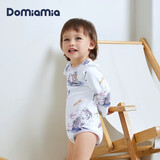 DOMIAMIA新生儿包屁衣宝宝服饰婴儿哈衣0-6-12个月衣服 沙鸥群岛-花边莹缎款 66cm