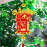 新新精艺新年灯笼2026元旦装饰灯笼挂饰店铺大门口户外阳台春节灯笼 中号