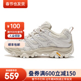 迈乐（Merrell）官方店男女款户外登山徒步鞋减震MOAB 3迈越者轻量防滑耐磨透气 J037522浅米白（女款） 37