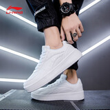 李宁（LI-NING）休闲鞋男子小白鞋复古潮流低帮舒适透气耐磨运动休闲板鞋子男