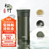 膳魔师（THERMOS）保温杯400ml男女士陶瓷内胆泡茶咖啡保冷水杯子TCMV-400LC GR