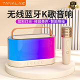 塔努啦（TANALAZ）K31音响一体麦克风蓝牙声卡家庭ktv户外直播音箱大喇叭全民k歌神器 奶油白【单话筒】