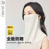 玖慕（JIUMU）冰丝防晒面罩女士夏季防紫外线遮阳面纱开车护颈脖套透气全脸口罩