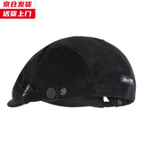 槿城反戴字母贝雷帽大头围春复古帽子男女日系男生帽男士画家帽DX113 黑色（灯芯绒） 均码 均码【可调节】