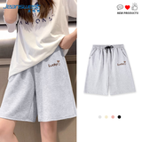 真维斯（Jeanswest）休闲短裤女2025春季新款纯棉显瘦运动百搭印花款A字休闲五分裤