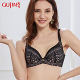 古今（GUJIN）【商场同款】内衣女性感优雅蕾丝花边舒适聚拢侧收文胸罩薄款 黑色 85C