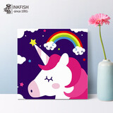 墨斗鱼diy数字油画手工填充上色油画手绘油彩画水彩画生日礼物