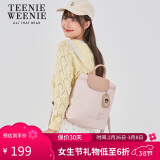 Teenie Weenie女包双肩包尼龙书包TW小熊大容量初高中学生通勤背包 桃气粉