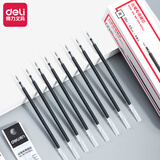 得力（deli） 台笔 固定桌笔 吧台笔银行前台微笑中性笔带线粘贴桌子签字笔柜台桌面服务写字笔 台笔专用笔芯 黑色 20支/盒