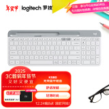 罗技（Logitech）时尚系列 K580 键盘 蓝牙键盘 办公键盘 无线键盘 便携超薄键盘 笔记本键盘 平板键盘 芍药白