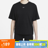 耐克女子T恤ESSNTL TEE BOXY LBR运动服DD1238-010 黑色 M