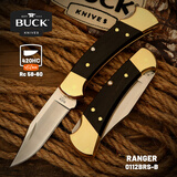 BUCK巴克 美国原装进口折叠刀 420C钢材刃黄铜木柄 112BRS-B
