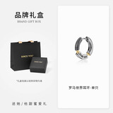 SINCE YOU邓为同款耳环罗马世界银耳钉男磁吸无耳洞高级耳饰生日礼物送对象 罗马世界耳环（单只）太空灰