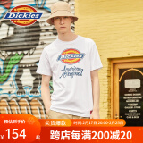 dickies 纯棉短袖T恤男 情侣男女同款 印花休闲百搭上衣7087 白色 2XL