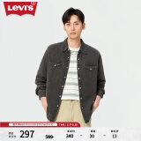 Levi's李维斯秋季宽松蓝色牛仔衬衫时尚简约美式水洗情侣外套 灰色 XS