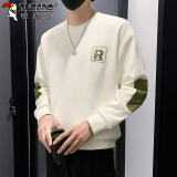 啄木鸟（TUCANO）卫衣男春季长袖t恤男士打底衫上衣服宽松圆领外套男装 白色  XL