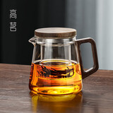 高茗玻璃茶壶办公泡茶壶单壶耐高温加厚茶水分离泡茶专用茶壶红茶茶壶