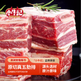 小牛纪  澳洲安格斯原切黄膘牛排骨 3斤 牛肋排烧烤带骨牛肉 源头直发