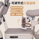 偶森电动车儿童座椅前置可折叠踏板雅迪爱玛电瓶车安全升降双向坐椅凳