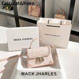 CALCULAT&KEENCK女包香港今年流行提花包包2025新款夏天感刺绣手提礼盒装 粉色