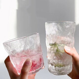 SHUNFUMEI玻璃杯新款冰川杯子ins风简约啤酒杯牛奶杯高颜值玻璃水杯伴手礼 矮款冰川杯 【一个装】
