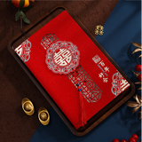 京唐 结婚请柬喜帖高级镂空工艺请贴婚帖中式创意婚礼婚宴邀请函5张