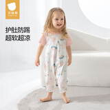 贝肽斯儿童连体睡衣夏季薄款2026新款纯棉男女宝宝短袖连身家居服