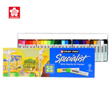 樱花（SAKURA）油画棒新年礼盒蜡笔专业艺术级25色套装方形笔杆美术生手绘涂鸦绘画画笔画家专用彩绘棒美术写生