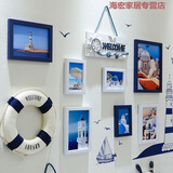 儿童房装饰画男孩女孩卧室床头挂画地中海客厅餐厅背景墙组合壁画 A款 白蓝 适合1-3米墙面