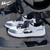 回力男鞋板鞋春秋季2025新款情侣男士休闲潮流鞋子男百搭厚底运动鞋 白/深蓝 42