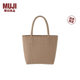 无印良品（MUJI） 手编包 环保材料 手提包菜篮子 编织包 包包 度假沙滩包 【限定色】摩卡棕色/MINI NONE