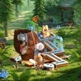 POP MART THE MONSTERS森林秘密基地系列拼搭积木Labubu拉布布 滚滚宝石