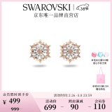 施华洛世奇（SWAROVSKI）38女神节礼物 MAGIC 耳饰耳钉耳环轻奢饰品送女友老婆生日礼物女 镀玫瑰金色 5627348