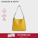 CHARLES&KEITH大容量通勤子母单肩包托特包包女包新年礼物CK2-40270966-1 Mustard黄褐色 L