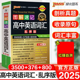 【当天发货】2025版图解速记高中英语词汇3500词乱序版绿卡PASS高考英语单词