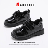 ABC KIDS儿童皮鞋秋季童鞋校园英伦风黑色开学单鞋演出鞋子3010黑镜面32