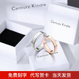 CENTURY& KINDLE满天星戒指女 情侣对戒 一对婚戒不掉色 素圈戒指送男女朋友礼物 素圈一对【备注圈号及颜色】 一对【备注圈号及颜色】