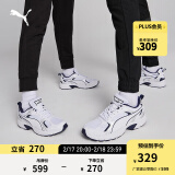 彪马（PUMA）【复古跑鞋】官方男女低帮网眼透气抓地缓震跑步鞋MILENIO390002 白-粗呢蓝-银色-01 41