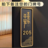 壹居长宁高级感入户门牌酒店家用号码带胶底板+2套数字（0-9）平安喜乐款