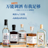 加兰帕斯威士忌白兰地朗姆酒金酒伏特加调酒基酒长岛冰茶调酒五支组合套装