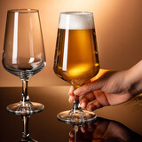 帕莎帕琦进口啤酒杯生啤红酒葡萄酒杯大容量耐高温高脚杯600ML2只440234