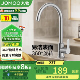 九牧（JOMOO）厨房水龙头304不锈钢洗菜盆360°旋转冷热双控龙头33221-748/7B-Z