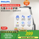 飞利浦（PHILIPS）护眼台灯家用全光谱儿童学习台灯无蓝光学生阅读卧室灯轩坦灰