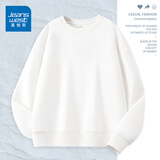 真维斯（Jeanswest）2026新款秋季圆领卫衣女士无帽上衣服时尚薄款长袖女宽松百搭女装 白色 纯色 M