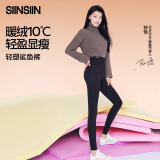 SIINSIIN4.0鲨鱼裤女春秋外穿高腰收腹打底裤加绒鲨鱼裤不掉档显瘦提臀 【4.0中暖款】显瘦黑 XL (115-130斤)