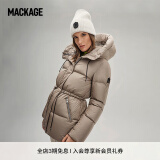 MACKAGE摩登专致系列-女士 FREYA抽绳收腰防寒保暖时尚羽绒服外套上衣 香槟色 L