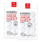 谷芭（KOOBA）天然纯棉质面膜贴一次性面膜纽扣补水湿敷水疗干面膜纸压缩面膜粒 压缩面膜 2包（30粒）