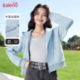 班尼路（Baleno）短款连帽卫衣外套女2025年春秋季百搭休闲时尚款开衫亲肤透气上衣